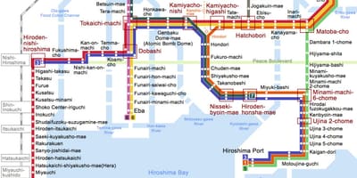 Карта на хирошима автобус 