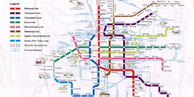 Хирошима метрото мапа