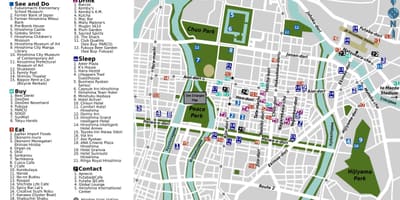 Хирошима атракции на мапата