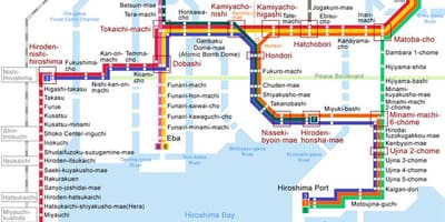 Карта на хирошима streetcar